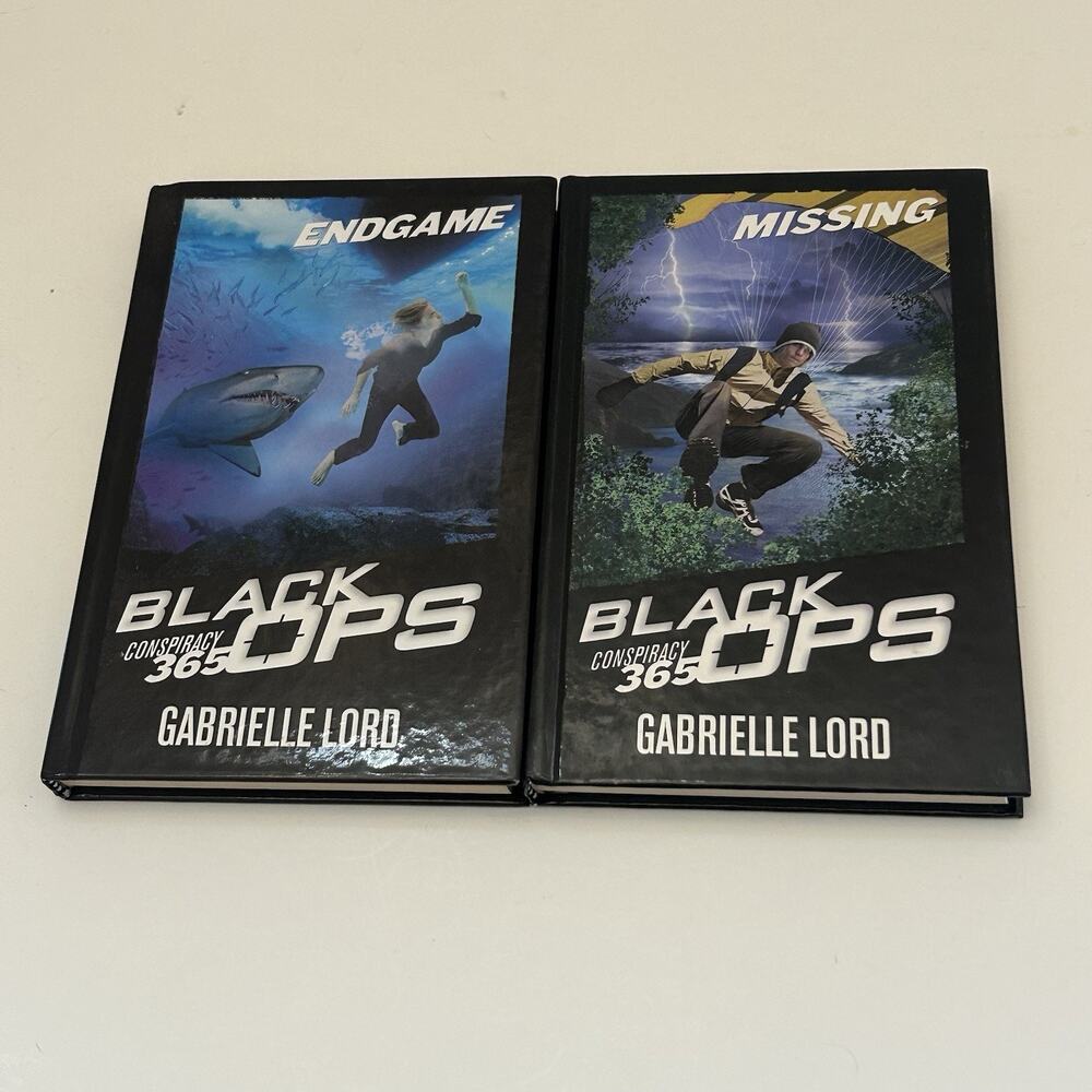 Black Ops Conspiracy 365 Hardcover Book Lot of 2 Missing, Endgame Gabrielle Lord